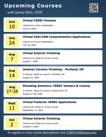 Course list for James Klim, DDS